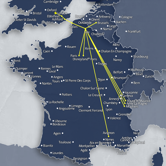 Eurostar Route Map